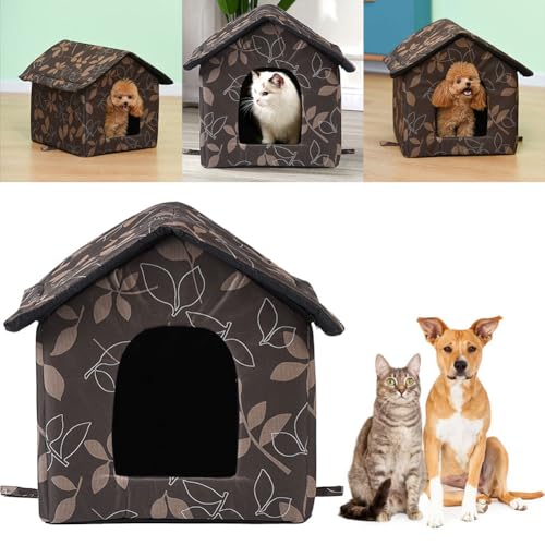 Wasserdichtes Katzenhaus für den Außenbereich, warmes Hundehaus, Oxford-Katzen-Unterschlupf, Winterbeständig, faltbar, Kätzchenhöhle, Zwinger für drinnen und draußen, wilde Katze, Hund Wasserdichtes Katzenhaus für den Außenbereich, warmes Hundehaus, Oxford-Katzen-Unterschlupf, Winterbeständig, faltbar, Kätzchenhöhle, Zwinger für drinnen und draußen, wilde Katze, Hund von BomKra