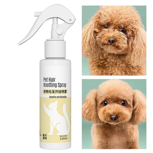 Bomefoi Entfilzungsspray für Hunde, Entwirrungsspray für Hunde,120 ml Leave-in Conditioner Spray für Katzen | Waschfreies Bürstennebelspray, Haustierpflegezubehör, antistatische Formel für Kätzchen Bomefoi Entfilzungsspray für Hunde, Entwirrungsspray für Hunde,120 ml Leave-in Conditioner Spray für Katzen | Waschfreies Bürstennebelspray, Haustierpflegezubehör, antistatische Formel für Kätzchen von Bomefoi