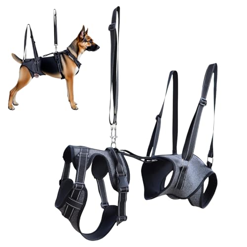 Bomefoi Ganzkörper-Hundegurtsystem | Mobilitätshilfegeschirr für Hunde mit Griffhalterung,Anpassbare Tragegurte Für Tierarztbesuchen & Ausflüge von Bomefoi