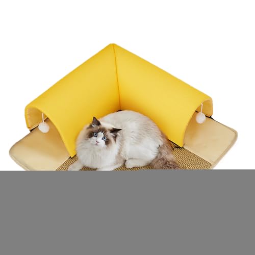 Bomefoi Katzen-Tunnelbett,Höhlenkissen Für Kleine Haustiere - 2 in 1 Katzenhöhle mit Tunnel für Kleintiere mit abnehmbarem Kissen Bomefoi Katzen-Tunnelbett,Höhlenkissen Für Kleine Haustiere - 2 in 1 Katzenhöhle mit Tunnel für Kleintiere mit abnehmbarem Kissen von Bomefoi