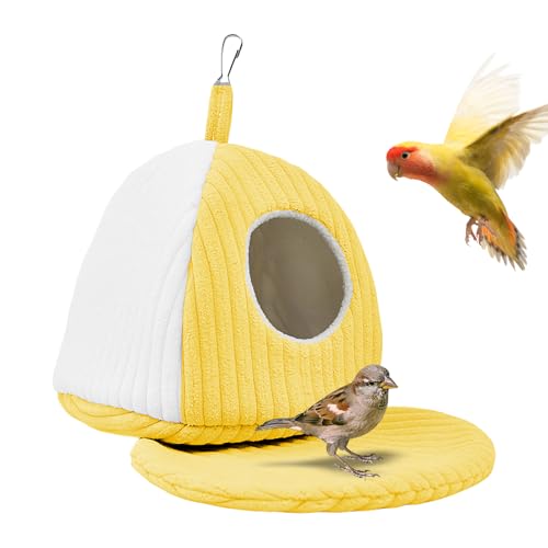 Bomefoi Vogelhaus Für Käfig - Gemütliche Schlafhöhle Haustierbedarf - Vogel Nisthaus Bett | Für Innen Außen Kleine Mittelgroße Tiere Wellensittiche Nymphensittiche von Bomefoi