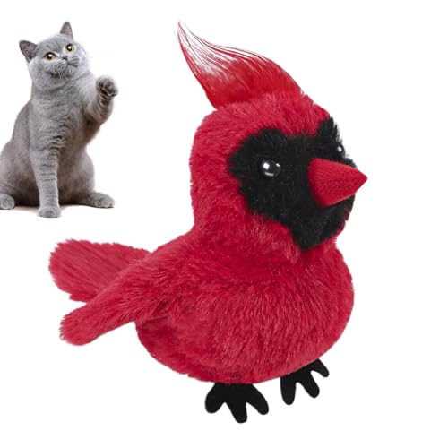 Bomefoi Vogelkatze Spielzeug, Fliegender Vogel für Katzen | Interaktives Katzenspielzeug Fliegender Vogel - Realistische Plüschpuppe Touch aktiviert, Haustierversorgungen für Kätzchen oder kleine von Bomefoi