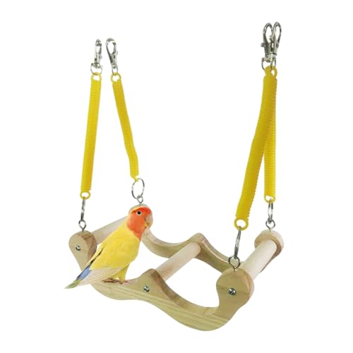 Bomefoi Vogelschwankungen für Sittiche, Vogelspielzeug für Wellensittiche - Hölzerne Spring Swing Spielzeug | Cockatoo -Hängematte, Vogelfutteraktivität, Cockatiel -Kauspiel für Wellenloser Conure Bomefoi Vogelschwankungen für Sittiche, Vogelspielzeug für Wellensittiche - Hölzerne Spring Swing Spielzeug | Cockatoo -Hängematte, Vogelfutteraktivität, Cockatiel -Kauspiel für Wellenloser Conure von Bomefoi