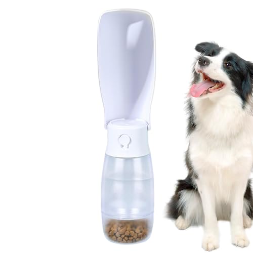 BommFu Hundewasserflasche, Reise-Hundewasserspender,Wasserspender mit Lebensmittelbehälter | Wassernapf für Hunde, Faltbare Wasserflasche, auslaufsicherer Wasserspender für Spaziergänge im Freien, von BommFu