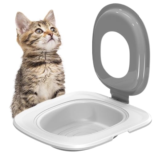 Katzen-Toilettentrainer | Toiletten-Katzen-Trainer | Wiederverwendbare Sandkastenmatte Für Katzen - Hygienisches Katzentöpfchen-Trainer-Set Für Die Haustierreinigung Katzen-Toilettentrainer | Toiletten-Katzen-Trainer | Wiederverwendbare Sandkastenmatte Für Katzen - Hygienisches Katzentöpfchen-Trainer-Set Für Die Haustierreinigung von BommFu