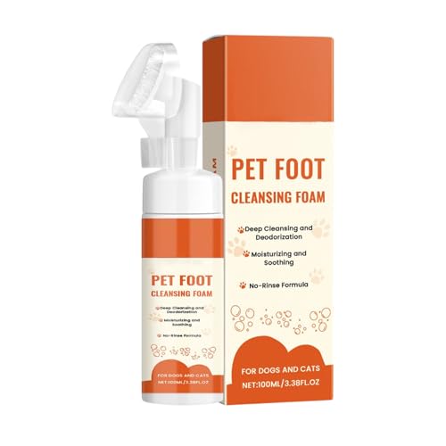 BommFu Reiniger Für Haustiere,Hunde Reinigungsschaum - 100ML Mit Weicher Bürste Und Peeling-Shampoo - Für Mittelgroße Und Große Rassen, Haarausfall, Hautpflege, Kitten Baden, Reise, Spa BommFu Reiniger Für Haustiere,Hunde Reinigungsschaum - 100ML Mit Weicher Bürste Und Peeling-Shampoo - Für Mittelgroße Und Große Rassen, Haarausfall, Hautpflege, Kitten Baden, Reise, Spa von BommFu