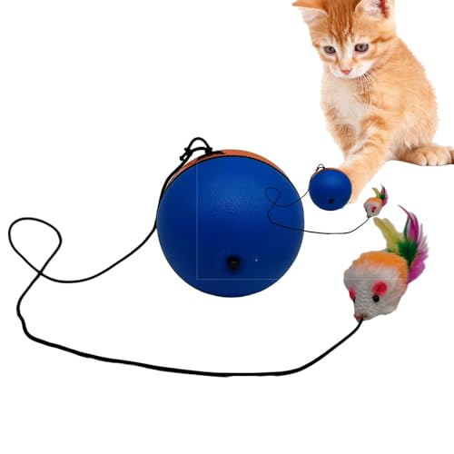 Intelligentes Interaktives Katzenspielzeug | Interaktives Katzenspielzeug Mit Plüschmaus | Katzenspielzeug Für Wohnungskatzen | Smart Sensing Kätzchenspielzeug - Automatisch Beweglicher Ball von BommFu