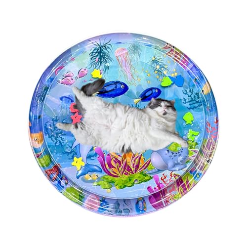 Sensorische Wassermatte Für Katzen | Verdickte Wasser-Bauch-Zeitmatte Für Katzen Und Hund | Katzen-Wasser-Spielmatte Im Sommer - Interaktives Katzenspielzeug Wassermatte Sensorische Wassermatte Für Katzen | Verdickte Wasser-Bauch-Zeitmatte Für Katzen Und Hund | Katzen-Wasser-Spielmatte Im Sommer - Interaktives Katzenspielzeug Wassermatte von BommFu