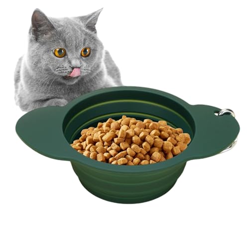 Zusammenklappbare Hundenäpfe | Silikon Haustier Klappbarer Reisenapf | 600 Ml Tragbarer Auslaufsicherer Napf | Hundenapf Mit Bergsteigerkarabiner Für Katzen - Hunde Und Haustiere Für Wasser Und Futter Zusammenklappbare Hundenäpfe | Silikon Haustier Klappbarer Reisenapf | 600 Ml Tragbarer Auslaufsicherer Napf | Hundenapf Mit Bergsteigerkarabiner Für Katzen - Hunde Und Haustiere Für Wasser Und Futter von BommFu