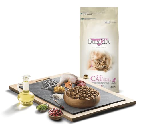BONACIBO Ausgewachsene Katzenfutter | Super Premium Trockenfutter für Kastrierte Katzen Aller Rassen Ideal Für Übergewichtige Erwachsene Katzen | Huhn | 5 KG von Bonacibo