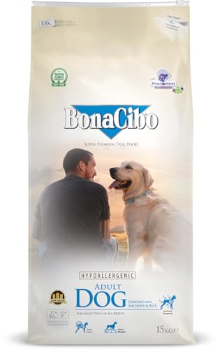 BONACIBO - Erwachsene Hunde - Huhn, Sardellen - Reis - Trockenfutter - 15 Kg BONACIBO - Erwachsene Hunde - Huhn, Sardellen - Reis - Trockenfutter - 15 Kg von Bonacibo