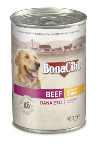 BONACIBO - Erwachsene Hunde - Rindfleisch mit Soße - Naßfutter - 400 Gramm von Bonacibo