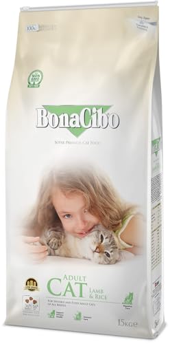 BONACIBO - Erwachsene Katzen - Lamm mit Reis - Trockenfutter - Sensitiv - 15 kg von Bonacibo
