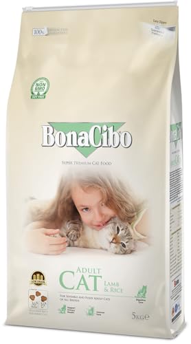 BONACIBO - Erwachsene Katzen - Lamm mit Reis - Trockenfutter - Sensitiv - 5 kg BONACIBO - Erwachsene Katzen - Lamm mit Reis - Trockenfutter - Sensitiv - 5 kg von Bonacibo