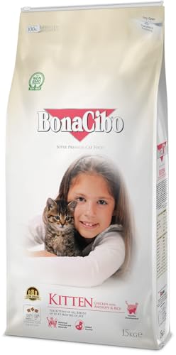 BONACIBO - Kätzchen - Huhn und Sardellen mit Reis - Trockenfutter - 15 kg von Bonacibo