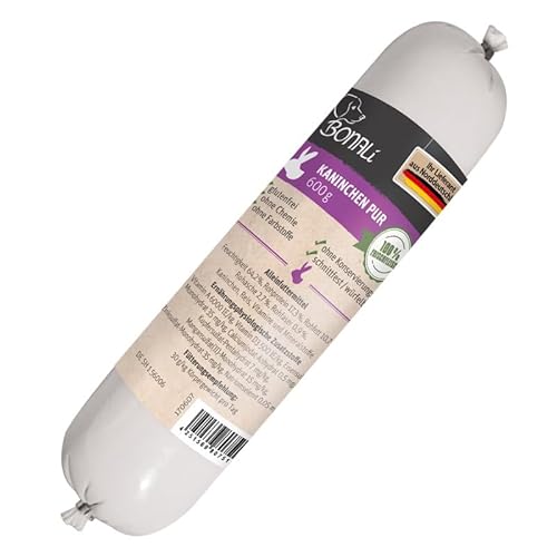 Hundewurst Kaninchen schnittfest 600g 12 Sück Sparpack von Bonali