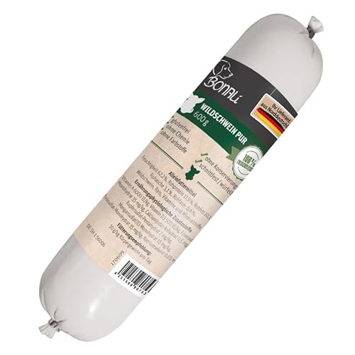 Hundewurst Wildschwein schnittfest 600g 12 Stück Sparpack von Bonali