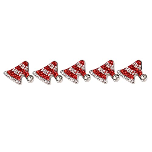 Bonbela 5pcs DIY Weihnachtsknöpfe Nähknöpfe Kleidung Knöpfe Zinklegierung Miniaturhandwerk Wiederverwendbar für DIY Decoration Scrapbooks Fotoalben Geschenke von Bonbela