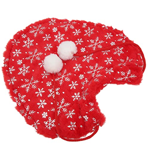 Bonbela Haustier Weihnachten Cape Cat Hunde Umhang Weiches Kaninchen Fell Kostüm mit Verstellbaren Riemen für Weihnachts Foto Requisiten Halloween Neujahr (M) von Bonbela