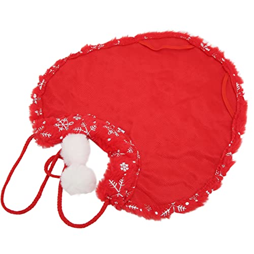 Bonbela Haustier Weihnachten Cape Cat Hunde Umhang Weiches Kaninchen Fell Kostüm mit Verstellbaren Riemen für Weihnachts Foto Requisiten Halloween Neujahr (S) von Bonbela