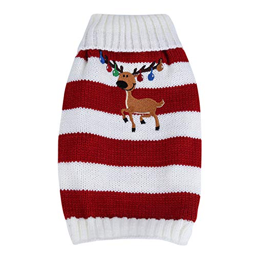 Bonbela Haustier Winter Kleidung Hundepullover Katze Pullover mit Streifen Giraffe Muster Smalltiere XS S M. (S) von Bonbela