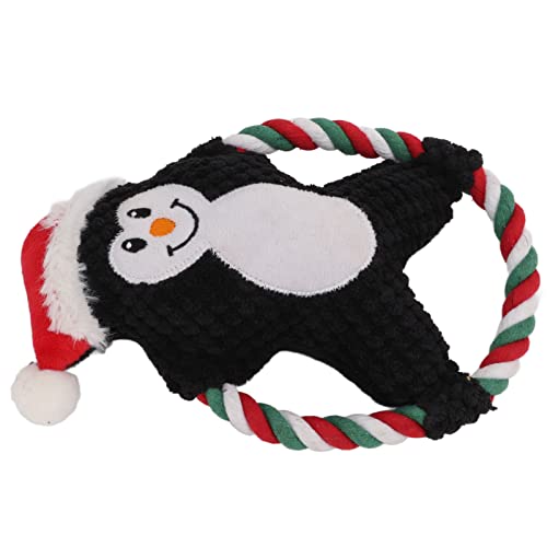 Bonbela Haustierkauspielzeug Interaktiver Plüsch, Quietschendes Hundespielzeug mit Weihnachtshut für Kleine Mittelgroße Haustiere Bissbeständige Cord-Safe Ungiftig von Bonbela