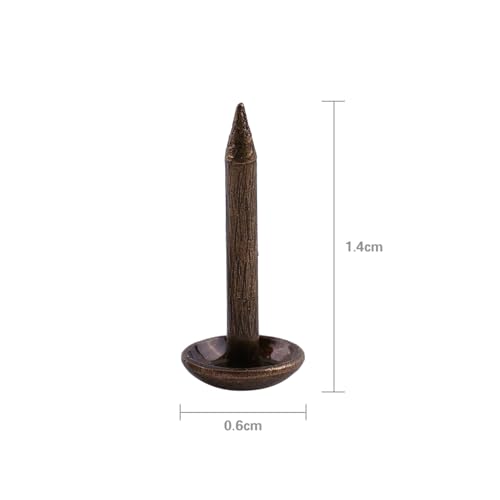 Bonbela Metall Etikett Nagel 100 Stück Vintage Floor Nagel Bronze Metall Etikett Möbelsofa Sofa Schuhtür Tür Dekorative Tack Zucht (6 * 14mm) von Bonbela