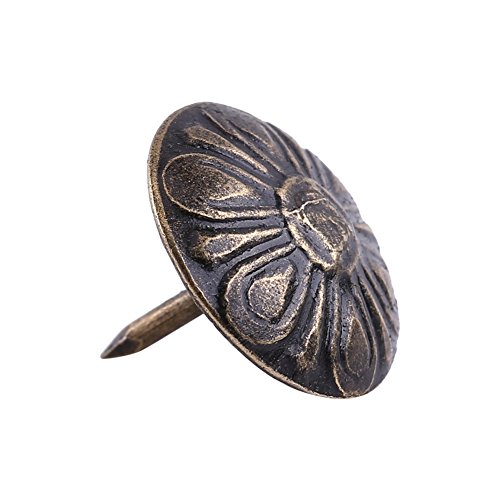 Bonbela Metall Etikett Nagel 100 Stück Vintage Floor Nagel Bronze Metall Etikett Möbelsofa Sofa Schuhtür Tür Dekorative Tack Zucht (Grün 16 * 15 mm) von Bonbela