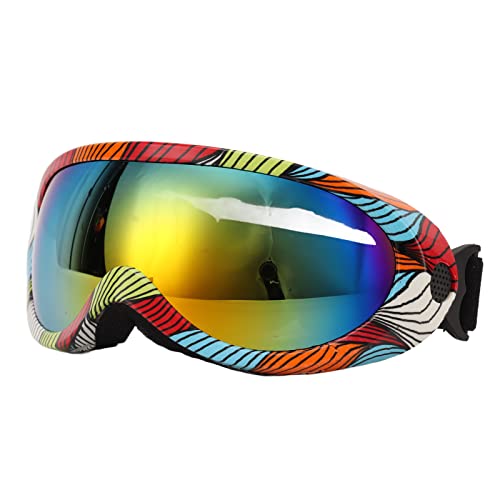 Hunde Sonnenbrille Hundebrille mit Verstellbarer Gurthundbrillen Haustiergläser UV -Schutz Winproof für Hunde Rotes Objektiv (Streifenrahmen) von Bonbela