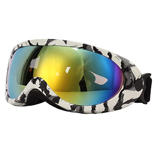Hunde Sonnenbrille Hundebrille mit Verstellbarer Gurthundbrillen Haustiergläser UV -Schutz Winproof für Hunde Rotes Objektiv (Zebrarahmen) von Bonbela