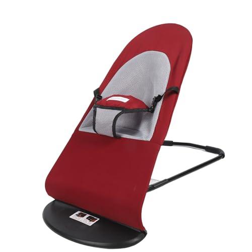 Hundeschaukelstuhl, Verstellbare Hunde Bouncer Lounge Stuhl Höhe Einstellbare Tragbare Haustier -Wippstuhl für Kleine Hunde Welpen Katzen (Weinrote Baumwollstoff) von Bonbela