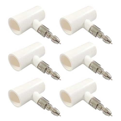 Bonchoice Wassernippel aus Edelstahl mit Gewinde, automatisches Nagetier-Bewässerungssystem, Tierzuchtbedarf (6 Stück) (Edelstahl-Typ A + Tee, 6 Stück) von Bonchoice