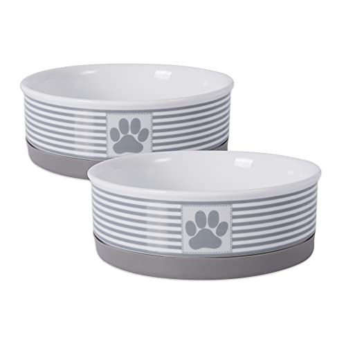 Bone Dry, Paw & Patch, Keramik-Haustier-Kollektion, mittelgroß, 15,2 x 5,1 cm, Grau, 2 Stück Bone Dry, Paw & Patch, Keramik-Haustier-Kollektion, mittelgroß, 15,2 x 5,1 cm, Grau, 2 Stück von Bone Dry