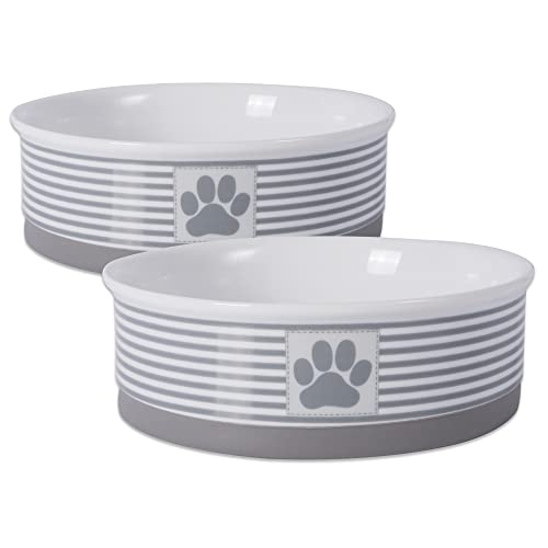 Bone Dry DII Keramik Pet Schüssel für Futter & Wasser, mit rutschhemmenden Silikon Rand für kleine, mittlere, große Hunde und Katzen von Bone Dry