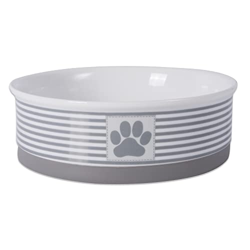 Bone Dry DII Keramik Pet Schüssel für Futter & Wasser, mit rutschhemmenden Silikon Rand für kleine, mittlere, große Hunde und Katzen von Bone Dry