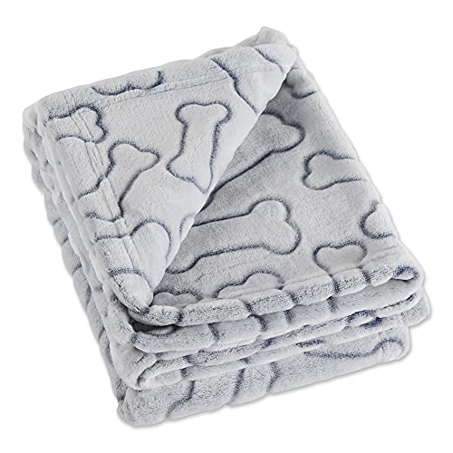 Bone Dry Haustierdecke mit geprägtem Knochenmuster, 91,4 x 121,9 cm, Grau Bone Dry Haustierdecke mit geprägtem Knochenmuster, 91,4 x 121,9 cm, Grau von Bone Dry
