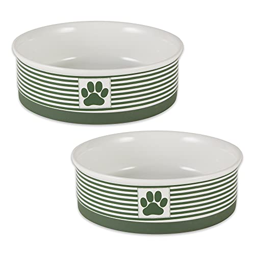 Bone Dry Paw & Patch Keramik-Haustier-Kollektion, großes Set, 19,1 x 6,1 cm, Hunter Green, 2 Stück von Bone Dry