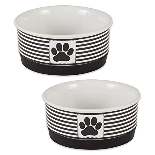 Bone Dry Paw & Patch Keramik-Haustier-Kollektion, kleines Set, 4,25 x 2, schwarz, 2 Stück, 5742 von Bone Dry