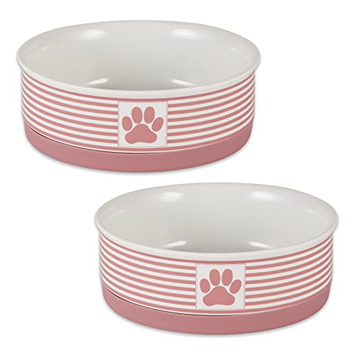 Bone Dry Paw & Patch Keramik-Haustier-Kollektion, mittelgroß, 15,2 x 5,2 cm, Rose, 2 Stück von Bone Dry