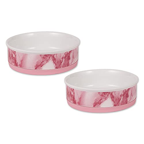 Bone Dry Pet Bowl Collection Keramik-Set, groß, Pink, 2-teilig von Bone Dry