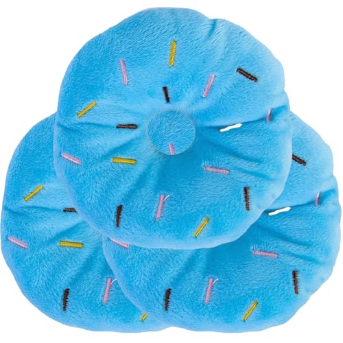 3pcs / Set Pet Chew Cotton Donut Games Spielzeug Soft Donuts Plüsch-hundespielzeug Welpen-Katze-Tweak-quaken-ton-Spielzeug-kauen Zufällige Farbe von Bongles