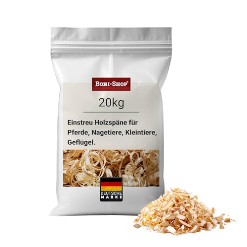 Boni-Shop 20 kg Einstreu Holzspäne für Pferde Nagetiere Kleintiere Geflügel von Boni-Shop