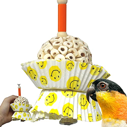 Bonka Bird Toys Papageienkäfig mit Smiley-Herz, Camouflage-Muster, Grau, Smiley Cupcake von Bonka Bird Toys