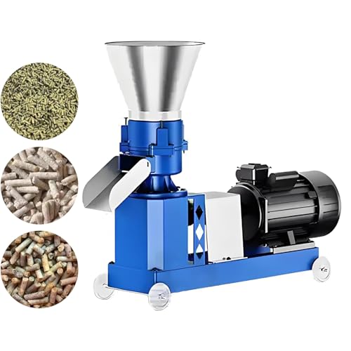 Bonxrdun Futterpellenmaschine, Tierfuttermahlmaschine mit 220V, Kupfermotor mit 5,5KW, Futtermacher mit Einer Leistung von 400 Pfund pro Stunde und Einer Lochplatte von 4 mm, anpassbare Futterpellenm Bonxrdun Futterpellenmaschine, Tierfuttermahlmaschine mit 220V, Kupfermotor mit 5,5KW, Futtermacher mit Einer Leistung von 400 Pfund pro Stunde und Einer Lochplatte von 4 mm, anpassbare Futterpellenm von Bonxrdun