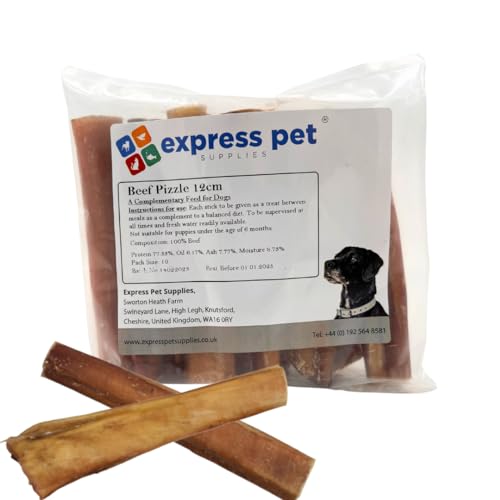 Ochsenziemer 10st 10-12sm | Hunde Geschenk Snack Bulle glied von Express Pet Supplies