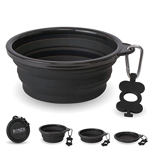 Bonza Extra Large Collapsible Dog Bowl 1500 mL, Sturdy Reinforced Rim, Portable Essential Dog Accessories and Travel Dog Bowls, with Carabiner, Keychain, Dog Travel Accessories, Dog Camping Gear Bonza Extra Large Collapsible Dog Bowl 1500 mL, Sturdy Reinforced Rim, Portable Essential Dog Accessories and Travel Dog Bowls, with Carabiner, Keychain, Dog Travel Accessories, Dog Camping Gear von Bonza