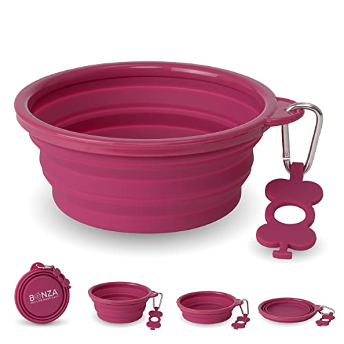 Bonza Extra Large Collapsible Dog Bowl 1500 mL, Sturdy Reinforced Rim, Portable Essential Dog Accessories and Travel Dog Bowls, with Carabiner, Keychain, Dog Travel Accessories, Dog Camping Gear Bonza Extra Large Collapsible Dog Bowl 1500 mL, Sturdy Reinforced Rim, Portable Essential Dog Accessories and Travel Dog Bowls, with Carabiner, Keychain, Dog Travel Accessories, Dog Camping Gear von Bonza
