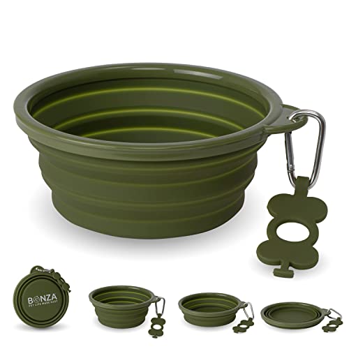 Bonza Extra Large Collapsible Dog Bowl 1500 mL, Sturdy Reinforced Rim, Portable Essential Dog Accessories and Travel Dog Bowls, with Carabiner, Keychain, Dog Travel Accessories, Dog Camping Gear Bonza Extra Large Collapsible Dog Bowl 1500 mL, Sturdy Reinforced Rim, Portable Essential Dog Accessories and Travel Dog Bowls, with Carabiner, Keychain, Dog Travel Accessories, Dog Camping Gear von Bonza