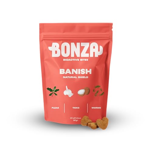Bonza Natural Flea, Tick & Worm Repellent for Dogs – Bioactive Soft Chews with Coconut Oil, Pumpkin Seed, Apple Cider Vinegar & Botanicals – Chemical-Free Pest Support, 60 Soft Chews Bonza Natural Flea, Tick & Worm Repellent for Dogs – Bioactive Soft Chews with Coconut Oil, Pumpkin Seed, Apple Cider Vinegar & Botanicals – Chemical-Free Pest Support, 60 Soft Chews von Bonza