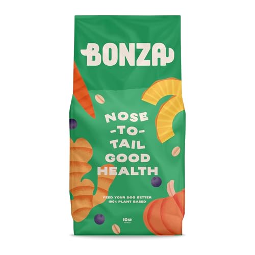 Bonza Veganes Hundefutter Trocken mit DHAgold, Kokosöl, Prä-& Probiotika und Omega-3 - Allergikerfreundlich Umweltfreundlich Hypoallergenes Hundefutter für Optimale Hundegesundheit -10 Kg Bonza Veganes Hundefutter Trocken mit DHAgold, Kokosöl, Prä-& Probiotika und Omega-3 - Allergikerfreundlich Umweltfreundlich Hypoallergenes Hundefutter für Optimale Hundegesundheit -10 Kg von Bonza